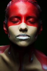 creative face-art, young woman