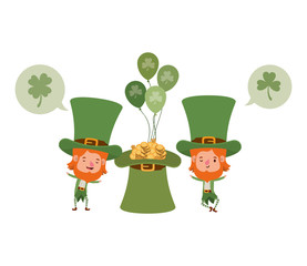 leprechauns with speech bubble avatar character