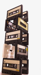 Cassette tape vintage mockup cassette. model. Mixtape case cover.