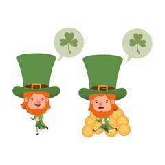 leprechauns with speech bubble avatar character