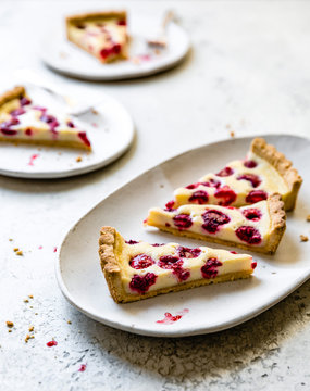 raspberry custard tart