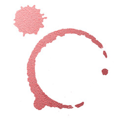 Pink ink splashes and stains on the white isolated background. Chaotic stylish abstract organic design.	