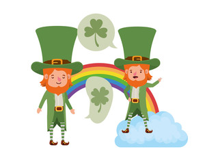 leprechauns with speech bubble avatar character