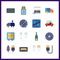 16 storage icon. Vector illustration storage set. freight forwarding and transportation icons for storage works