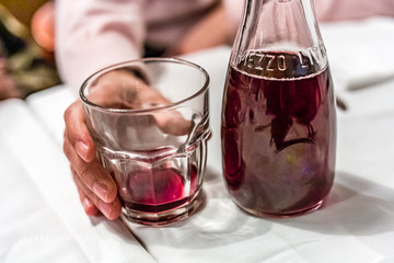 glass and bottle of wine