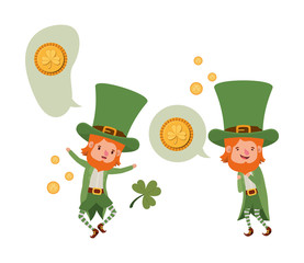 leprechauns with speech bubble avatar character