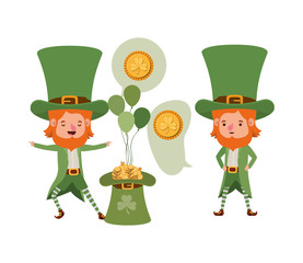 leprechauns with speech bubble avatar character