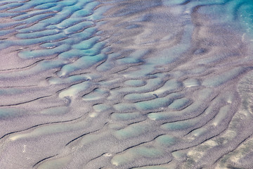 Aerial view of ocean at low tide off Roebuck Bay, Broome, Western Australia © Heather