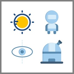4 star icon. Vector illustration star set. planet and sun icons for star works