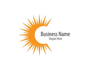 Sun logo template vector icon illustration