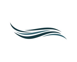 Water wave logo illustration