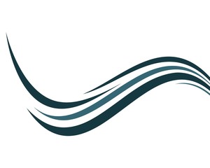 Water wave logo illustration