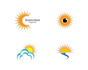 Fototapeta na wymiar Sun logo template vector icon illustration