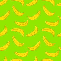 banana seamless pattern illustration vector