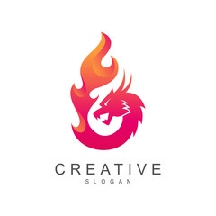 fire dragon logo