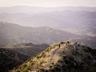 woman hiking