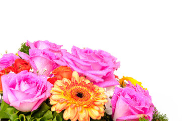 Bouquet of flowers, nature background.