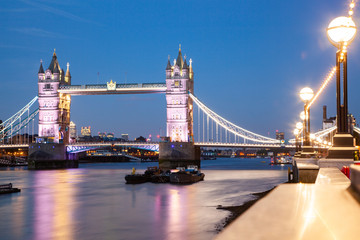 tower bridge at night, London, UK