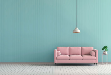 Fototapeta na wymiar 3D render of interior modern living color room