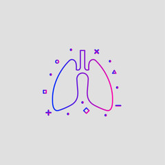Line lung icon