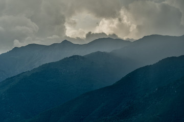 Obraz na płótnie Canvas Storm clouds over the mountains. Kerkini Mountains. Greece