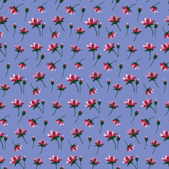 Seamless Pattern with water lilies 