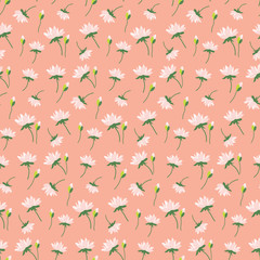 Seamless Pattern with water lilies 