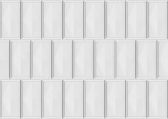3d rendering. Modern gray classical square pattern wall for any design background.