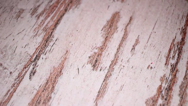 Wood wooden floor desk table old white antique flooring closeup texture pattern. Seamless looping video footage