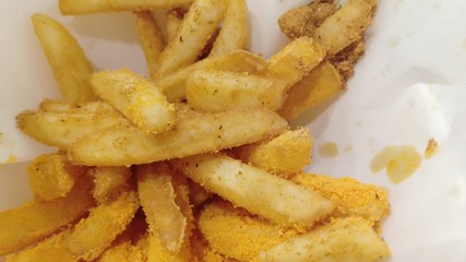 French fries at coffee shop 