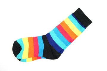 colorful socks isolated on white background