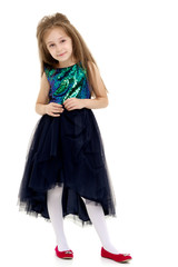 Fototapeta premium Elegant girl in a dress.