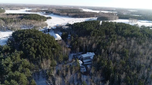 Cinematic and film-like stabilized aerial video footage.