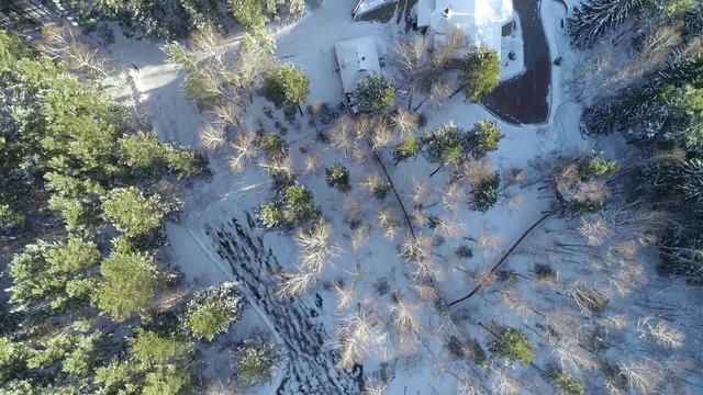 Cinematic and film-like stabilized aerial video footage.