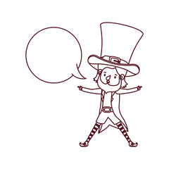 leprechaun with speech bubble avatar character