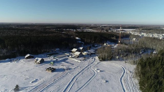 Winter landscape, aerial