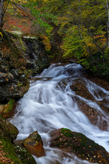 Waterfall in Yokoya Gorge during autumn
