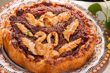 Holiday cake with jam