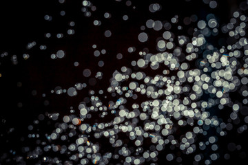 Abstract bokeh  texture on black