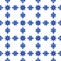 Vintage seamless pattern in Portugal style azulejo
