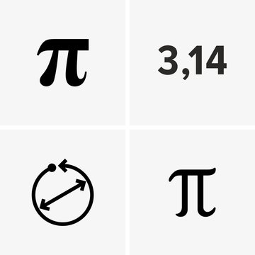 The number Pi, mathematical constant - Vector