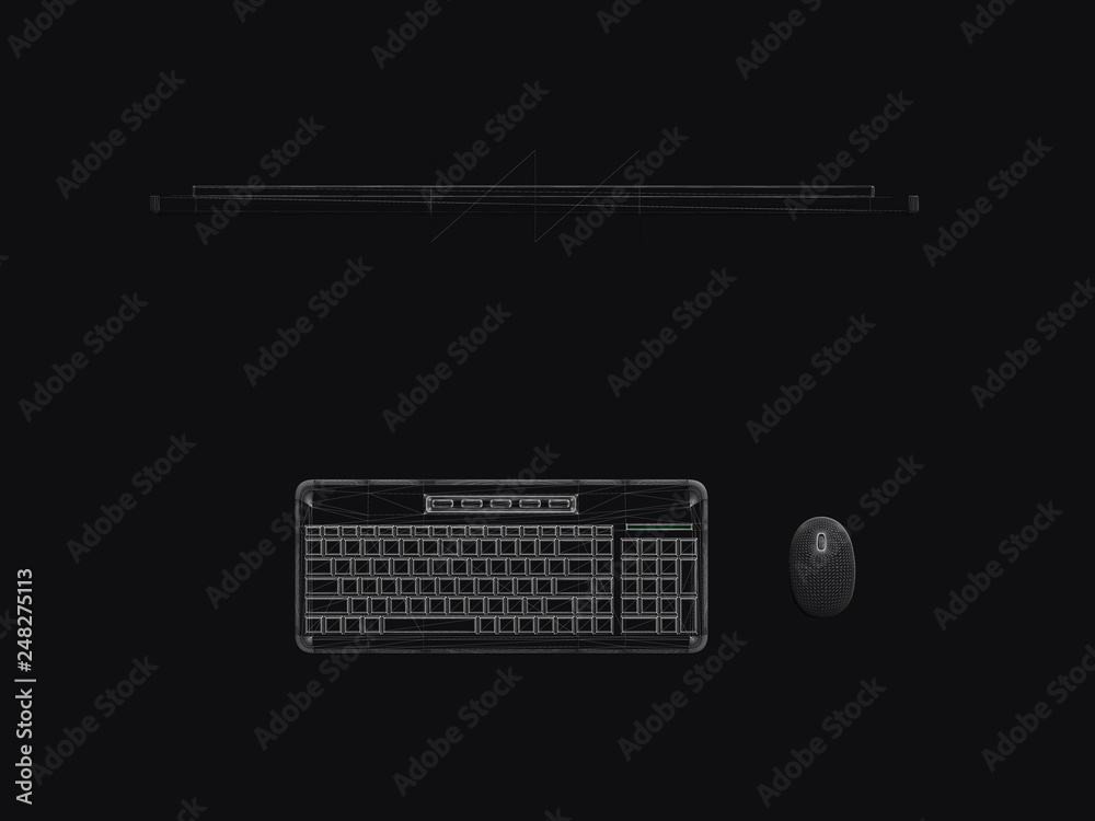 Poster background with computer