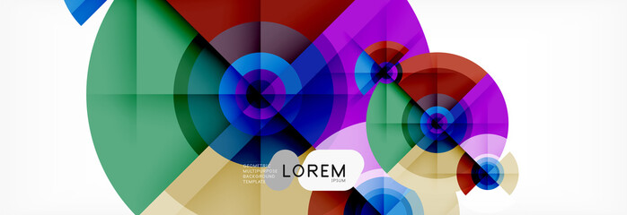 Fototapeta premium Geometric circle abstract background, creative geometric wallpaper.