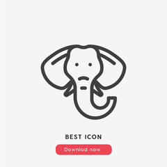 elephant icon vector