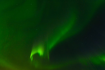 Aurora borealis in the sky.