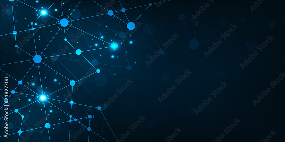 Poster vector background in the concept of data network.