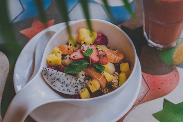 Früchte Schüssel Obstsalat