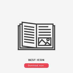catalogue  icon. Book vector symbol. Linear style sign for mobile concept and web design. catalogue symbol illustration. Pixel vector graphics - Vector	