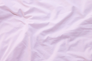 Close up of bedding  sheets with copy space.