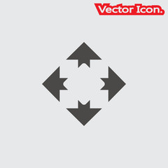 Move icon isolated sign symbol and flat style for app, web and digital design. Vector illustration.